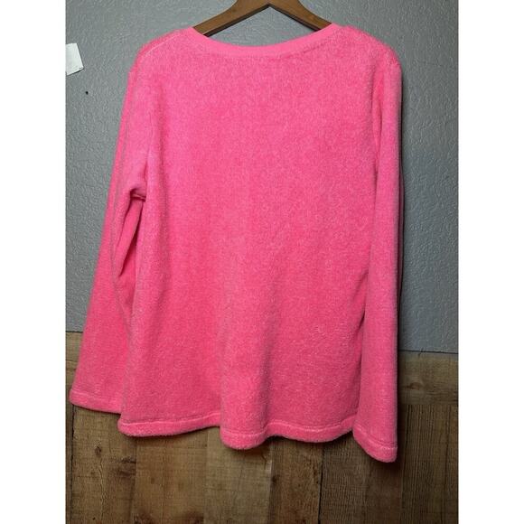 SECRET TREASURES Pink Sleep Shirt With Socks Sz 2x Mondays Fuzzy Comfort Soft - Picture 4 of 8